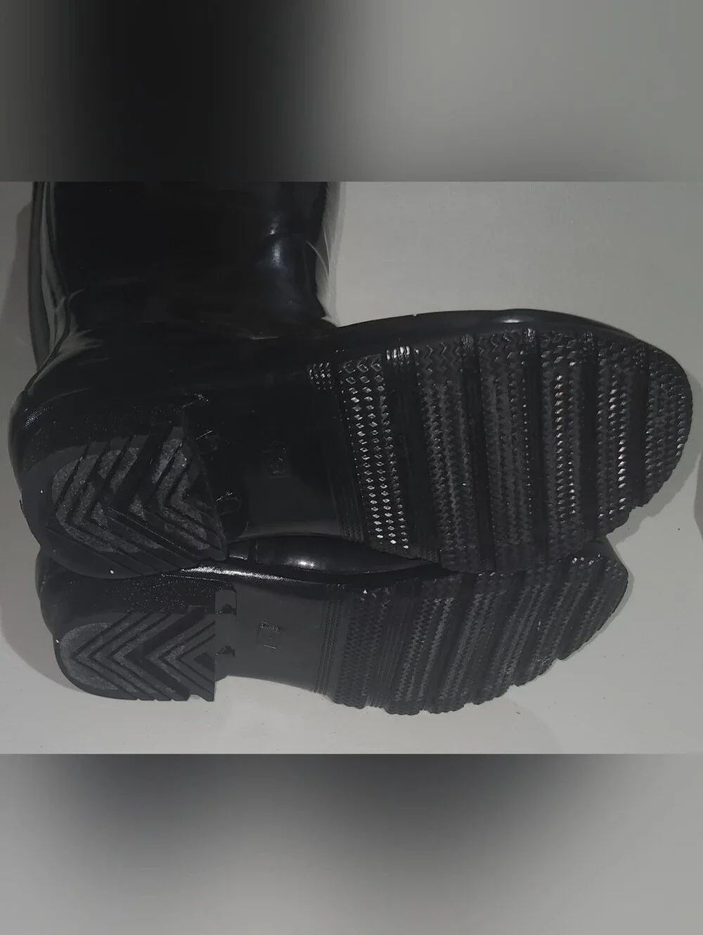 London Fog Tall Black Rain Boots Waterproof Women US Size 9